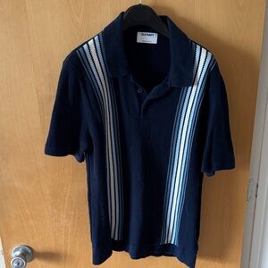 Old Navy Dark Blue Polo with Light Stripes
